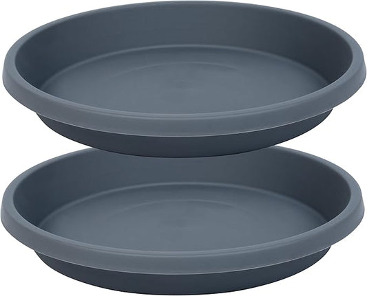 Plant Saucer Round 10 Inch 2 Pack Thickened Plastic Drip Trays for Indoor Plants and Outdoor Pots