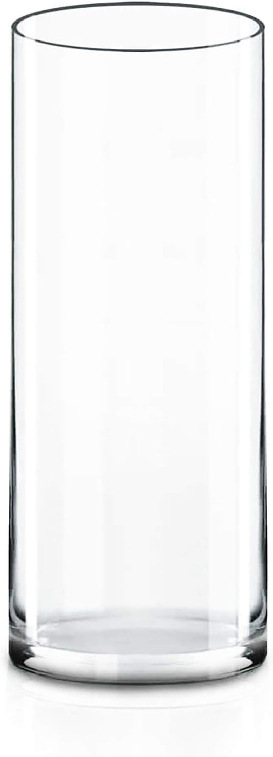 CYS Excel Large Glass Cylinder Vase (H:22" D:8") Flower Vase Centerpieces Hurricane Floating Pillar Candle Holder Terrarium Planter