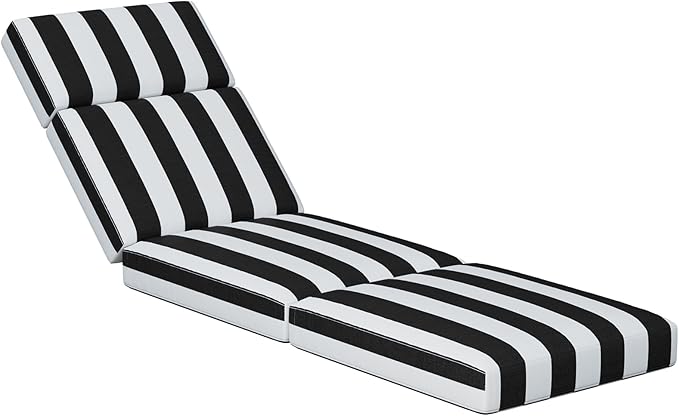 Chaise Lounge Cushions Outdoor, 72 x 21 x 4 Inch Lounge Chair Cushions for Outdoor Furniture - Waterproof Lounge Patio Replacement Cushion, 4In Fade-Resistant ThickPatio Chaise Lounge Cushion