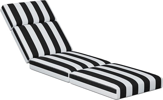 Chaise Lounge Cushions Outdoor, 80 x 26 x 4 Inch Lounge Chair Cushions for Outdoor Furniture - Waterproof Lounge Patio Replacement Cushion, 4In Fade-Resistant ThickPatio Chaise Lounge Cushion