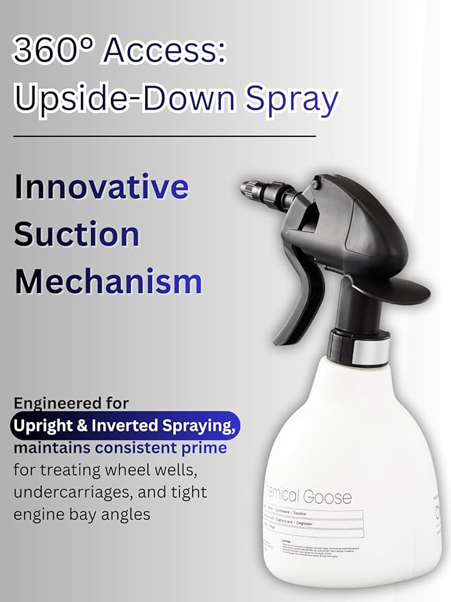Sprayers Plus 803 Handheld Trigger Chemical Sprayer, Viton & Specialized Seals, Long Reach Cleaning for Lawn and Garden,Bleach Safe with 316 Stainless Steel Spring,General Purpose,1.44Litres
