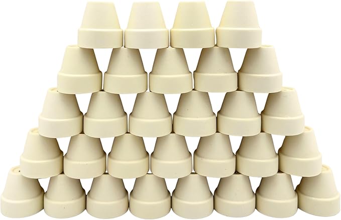 Mini Pastel Terracotta Pots for Micro Gardens – 30 Pack, 1.1” Tiny Breathable Clay Planters, Macaron Colors, for Moss, Fairy Gardens, Dollhouses, and Succulents (Yellow, 1.1 Inch)