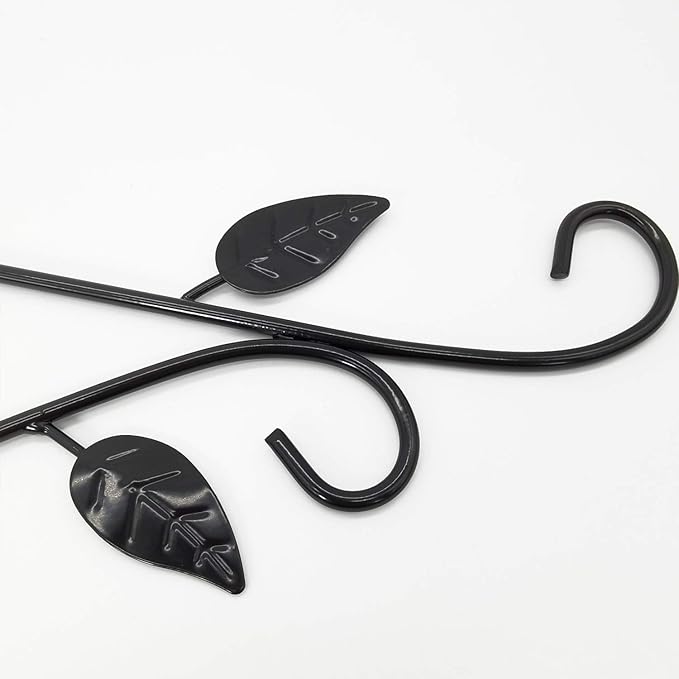 RONYOUNG 4PCS Hanging Plant Bracket 12in Metal Wrought Iron Planter Hooks Wall Mounted Decorative Hanger Hook for Hanging Indoor Outdoor Planter Flower Pot Bird Feeder Wind Chime Lanterns