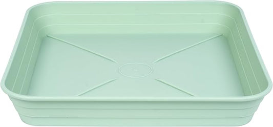4 Pack Square Plant Saucer Tray 8 inch, 6 8 10 12 14 16 18 20 inch Heavy Duty Plastic Square Plant Saucers for Indoors Outdoor, Flower Planter Drip Trays for Pots, Seed Starting Tray