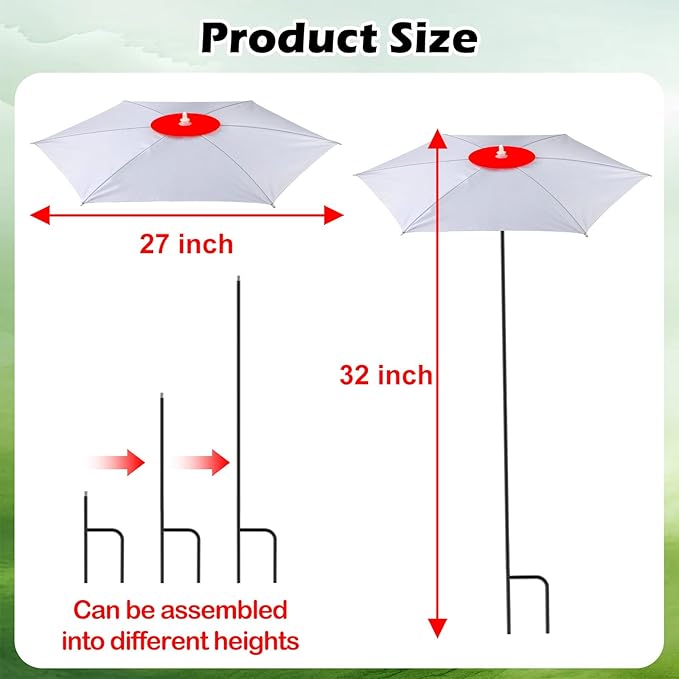 3 Pack Plant Umbrellas for Outdoor Plants, 27 inch, 90% Sunlight-Blocking Garden Umbrella Shade for Potted Plants and Garden Beds, Garden Plant Sunshade Cloth for flower, Sun Shade for Plants
