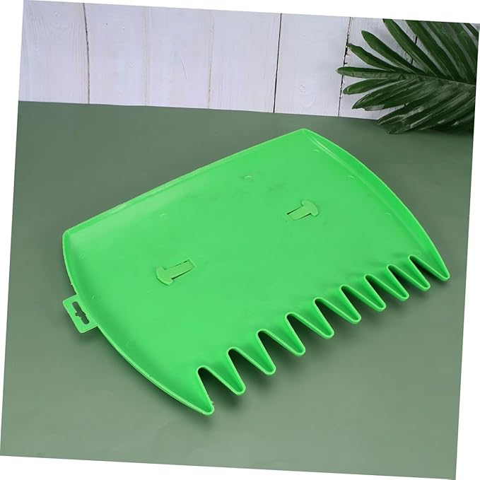 BESTonZON 2pcs Leaves Cleaning Rake and Spade Set for Fallen Leaves Removal Green Hand Tools for Garden and Lawn Care Sturdy Rake Accessories for Yard Maintenance