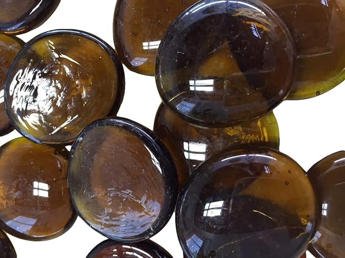 Around 2 Pounds of Decorative Amber Stones Perfect for Aquariums, Vase Fillers, Table Scatter, Scrapbooking and Much More! Beautiful Gems! (Amber Glass Gems)