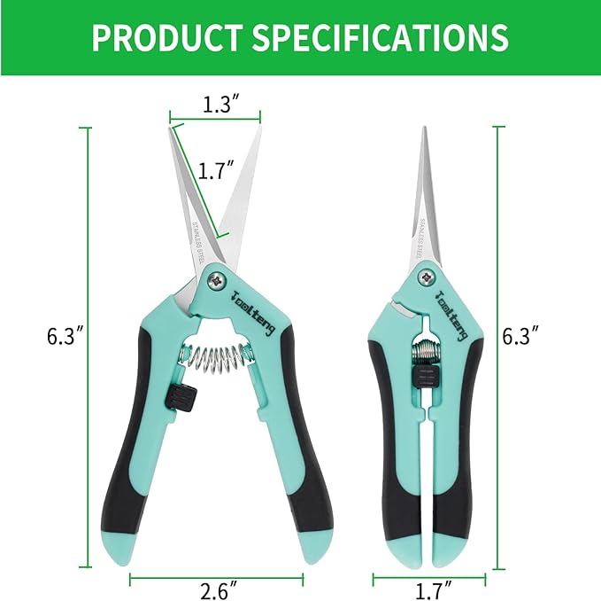 12 Packs Pruning Shears, Garden Trimming Scissors, Gardening Hand Pruning Snips, Titanium Coated Precision Bonsai Pruning Shears, Convenient and Efficient Flower Cutters (Blue)