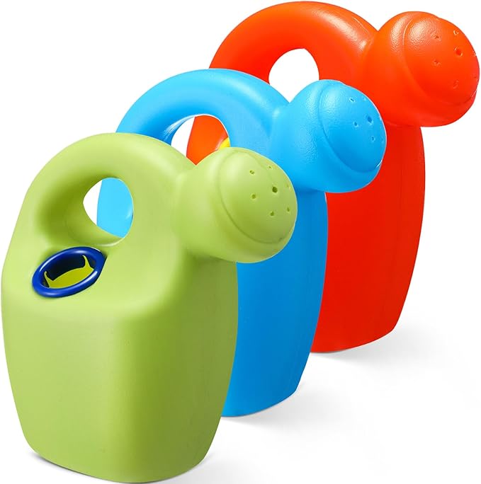 3 Pcs Kids Watering Can Plastic Mini Watering Can Bulk for Child Toddler Flower Garden Sand Beach Toy Garden Tools for Boys Girls End of Year Gifts
