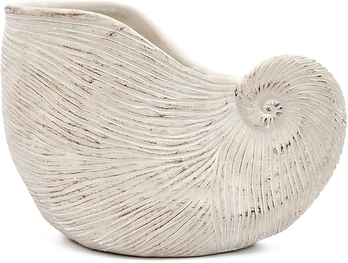 Modern Ceramic Accent Planter for Indoor Plants with Sleek Face Design and Smooth Glazed Finish for Living Room or Office Decor (Beige Multi + Cement-1)