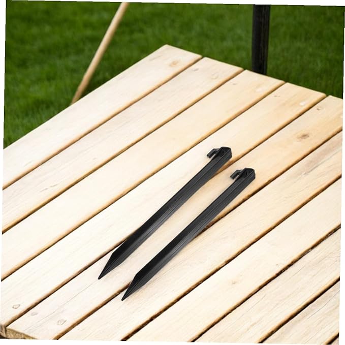 12 Pcs Outdoor Tent Ground Nails Heavy Duty Plastic Canopy Stakes Camping Tent Accessories for Lawn, Garden, Beach, and Picnic Use