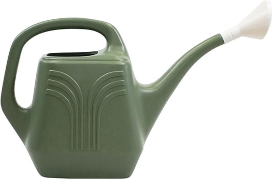 Bloem Promo Watering Can: 2 Gallon Capacity - Living Green - Durable Resin, Removable Nozzle Spout, Two Handles, Wide Mouth, for Indoor and Outdoor Use, Gardening