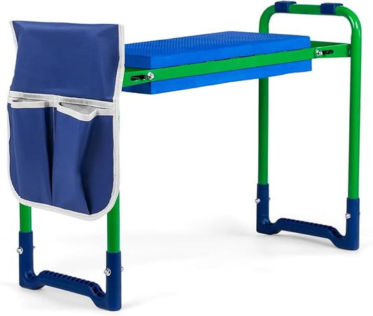 Garden Kneeler and Seat Heavy Duty, Gardening Stool - 2025 Upgraded Thicker EVA Seats Stable Wear-Resistant Prevent Knee and Back Pain, one Large Tool Bag, 400LB