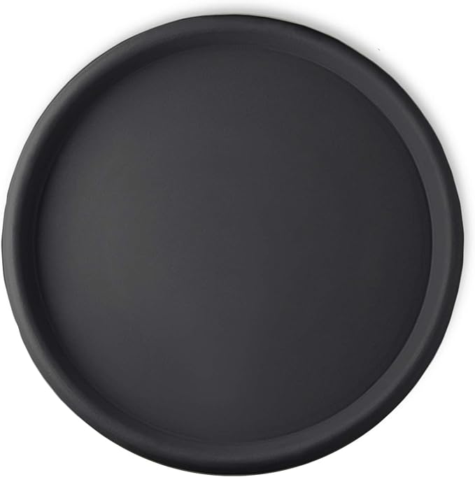 Crescent Garden Universal Round Saucer, Circular Saucer for Potted Plants, Caviar Black (19.7-Inch Inside Diameter)