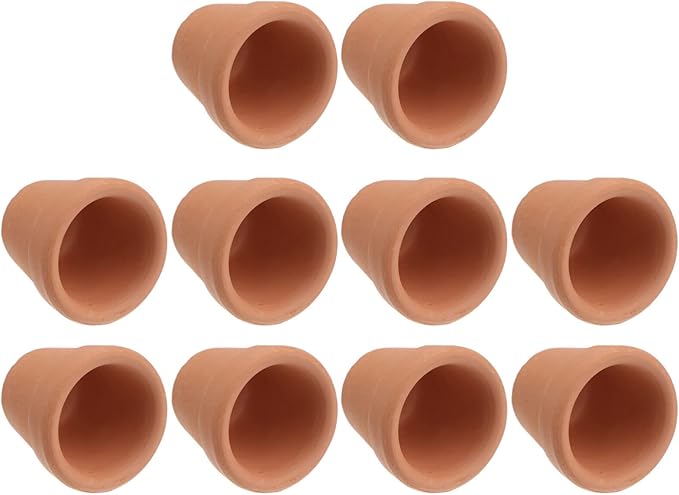 HANABASS 40pcs Mini Terracotta Pots for Clay Drainage Great for Crafts Wedding Favors Indoor Garden Decor