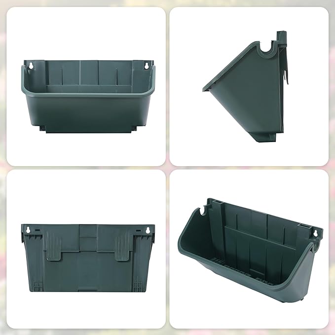 Vertical Garden Planter,13 inch Wall Mounted Planter for Patio Indoor Outdoor Decor, Garden Self Watering Pot Balcony Plant Vegetable Fruit Herb Hanging Pocket Holder Flowerpot (18, Army Green)