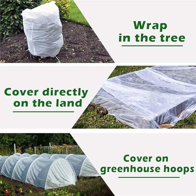 Plant Freeze Protection Cover, 7x100ft Frost Cloth Winter Garden Blanket, Floating Row Cover for Cold Weather and Shade, Perfect for Outdoor Vegetables, Trees, Greenhouse