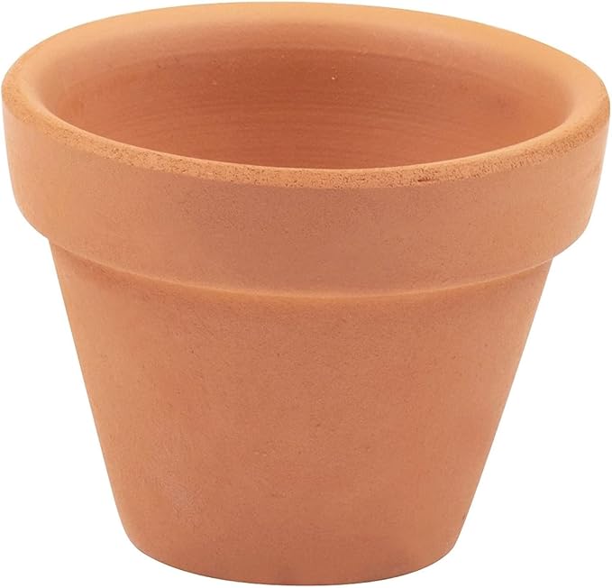 Juvale Miniature Clay Pots with Saucers & Drainage Holes - 1.9 x 2 x 1.7 inches - 16-Pack Rustic Terracotta Succulent Planters - Tiny Terracotta Pots with Tray for Garden Decor