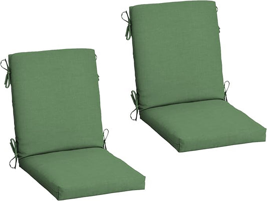 Arden Outdoor Patio Dining Chair Cushion, 20x44, Rain-Proof Seat Pad, Fade-Resistant Outdoor Cushion Bright Moss Green Leala