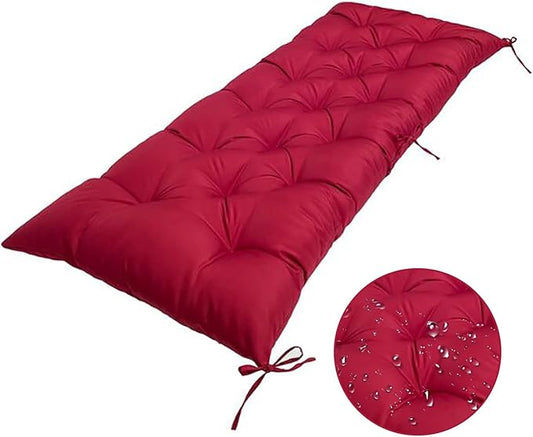 Waterproof Outdoor Garden Bench Seat Cushions, Thicken Patio Soft Swing Chairs Pad for Lounger, Porch, Loveseat 40"x20", Burgundy