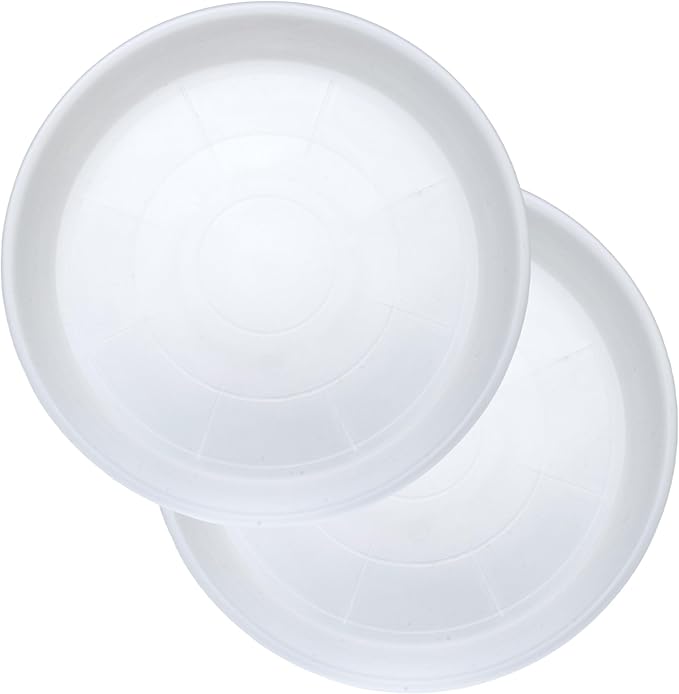 2 Pack of Clear Plant Saucer 12 inch, Clear Plastic Plant Drip Trays, Heavy Duty Plant Trays for Indoors no Holes, Plant Water Tray for Planters