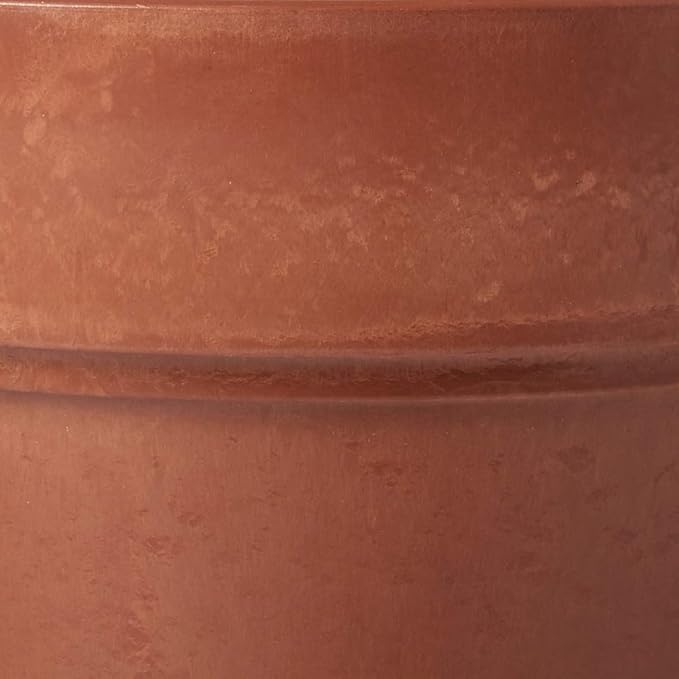 PSW Arcadia Garden Products OT41TC Plastic/Stone/Wood Composite Traditional Pot, No Drainage Hole (Drillable), 16 by 13.5-Inch, Terra Cotta Color, 16 x 13.5