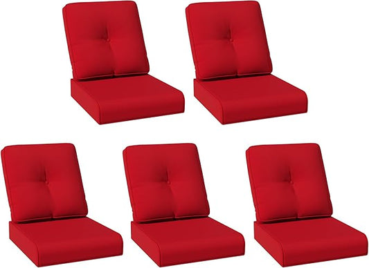 Joyside Outdoor Chair Cushions Set, 22x25/22x24 Inch Patio Furniture Deep Seat Cushions, Water Resistant & Thick Cushion, Outdoor Replacement Cushions for Seat and Sofa
