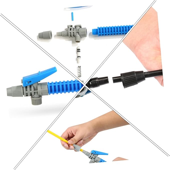 Toyvian 4pcs Portable Spray Nozzles Non- Handle for Garden and Household Use Plastic Sprayer Accessories for Easy Cleaning and Lawn Care