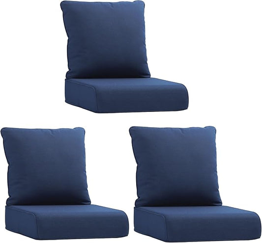 Joyside Outdoor Chair Cushions Set, 24x24 Inch Patio Furniture Cushions, 6’’ Thick, Water Resistant & Fade Resistant, Outdoor Replacement Cushions for Seat and Sofa
