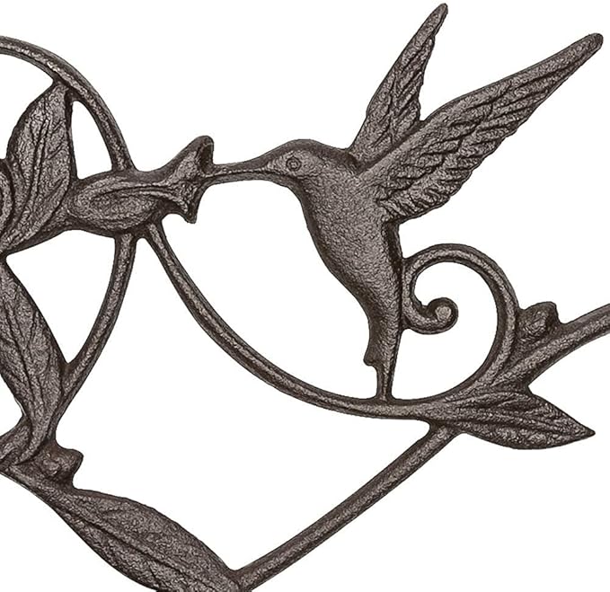 DEWEL Hanging Plant Bracket, Hummingbird Plant Hangers Outdoor Iron Hanging Baskets for Plants Decorative Wall Plant Hooks Brid Feeder Hanger Hook Hangers for Flower Basket Pot Lantern Wind Chime