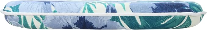 SleepMan Outdoor 17"x16" Chair Cushions with Ties Set of 4, Water Resistant All Weather U-Shape Seat Pads for Patio Garden Furniture Indoor (Set of 4, Blue Flowers)