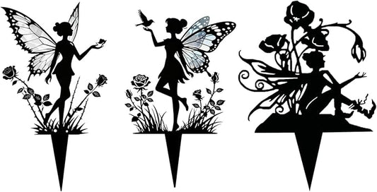 3Ps Garden Decor,Yard Decorations Outdoor,Fairy Decor,Suitable for Courtyard, Flower pots, lawns, Flower beds Decoration, Gifts
