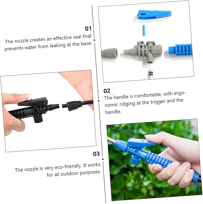 Toyvian 6pcs Plastic Spray Nozzle Handle Grip for Garden and Household Use Versatile Sprayer Replacement for Lawn Care and Cleaning Compatible Spray Rods