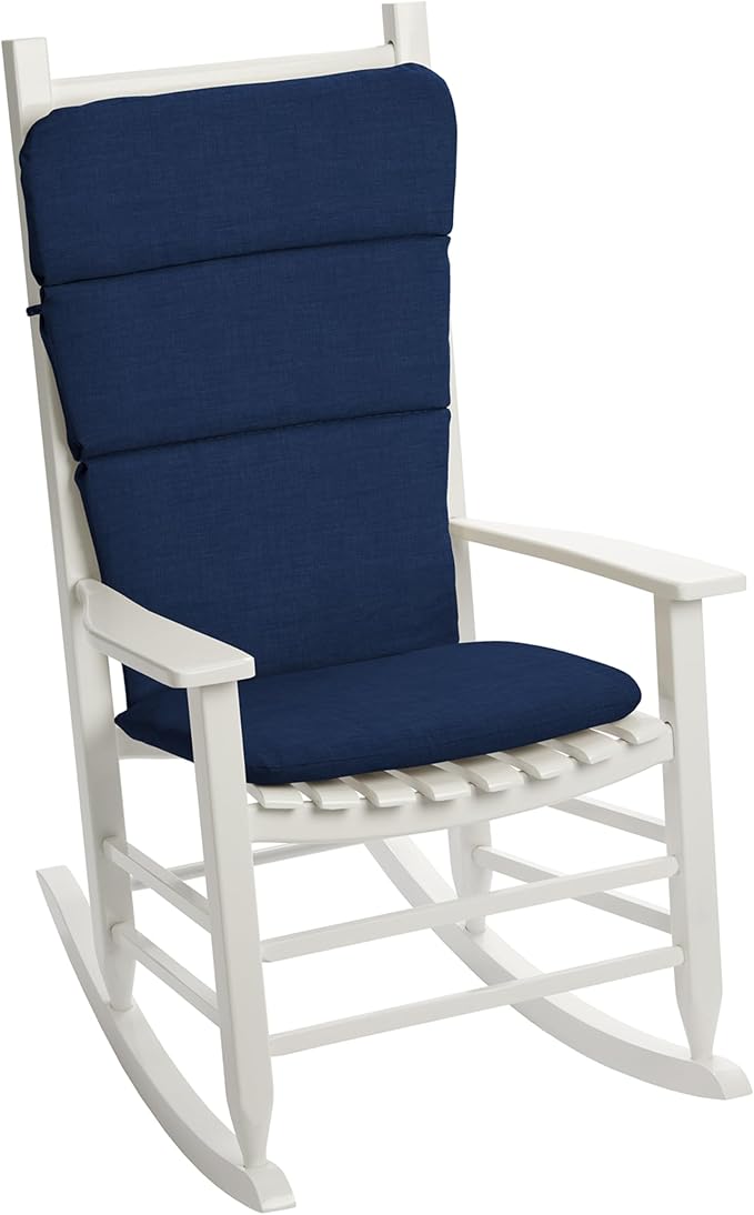 Arden Outdoor Adirondack or Rocking Chair Cushion, 20 x 17, Rain-Proof, Fade Resistant 20 x 17, Sapphire Blue Leala