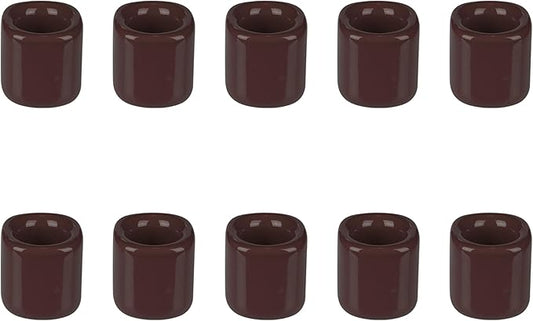 Mega Candles 10 pcs Brown 1/2 Inch Diameter Ceramic Chime Ritual Spell Candle Holders, Great for Casting Chimes, Meditation, Rituals, Spells, Vigil, Witchcraft, Wiccan Supplies