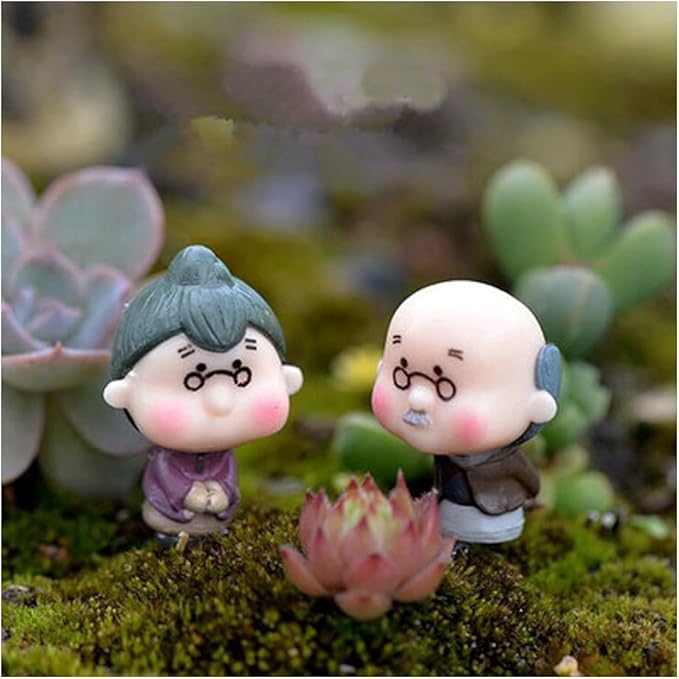 Miniature Fairy Garden Figurines Accessories, Micro Landscape, Plant Pots & Bonsai Craft Decor 2PCS