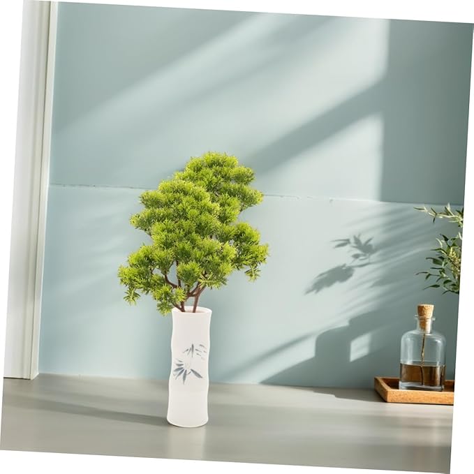 Ciieeo 4pcs Faux Pine Branches for Home Office Decor Artificial Greenery Picks for DIY Floral Arrangements Holiday Planter Decorations and Seasonal Displays