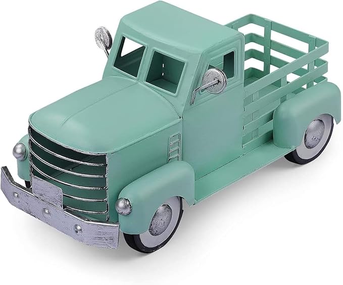 Vintage Metal Truck Planter,Farmhouse Truck Decor,DIY Home Decor & Seasonal Decor,Blue