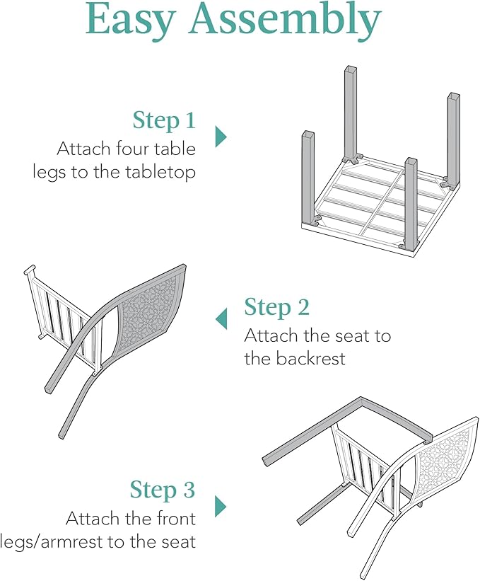 Best Choice Products 3-Piece Outdoor Bistro Set, Stackable Modern Steel Furniture for Porch, Garden w/ 2 Chairs, Table, Geometric Decor - Peach