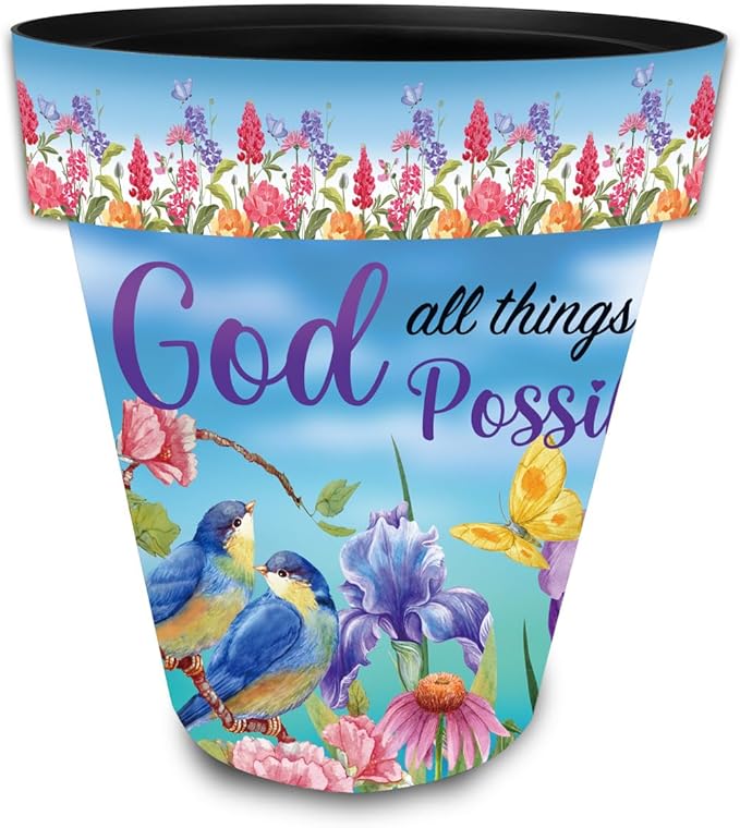 Briarwood Lane Spring Planter 14" x 15" x 15" with God Large for Spring Planter