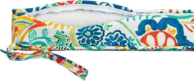Magpie Fabrics Square Corner Seat Cushion, 18" x 18" x 2.5", 2 Pack, Indoor/Outdoor Waterproof Weather Resistant Universal Chair Pads for Patio Garden Dining - Paisley Multi