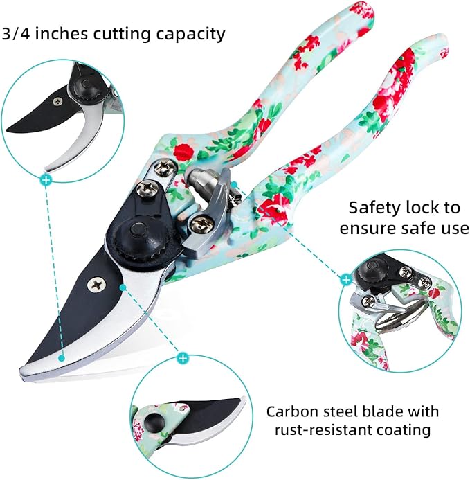 11 Piece Heavy Duty Floral Garden Tool Set Garden Gifts for Women Men Birthday Rust-Proof Aluminum Garden Hand Tools Gardening Kit with Storage Tote Bag Organizer.