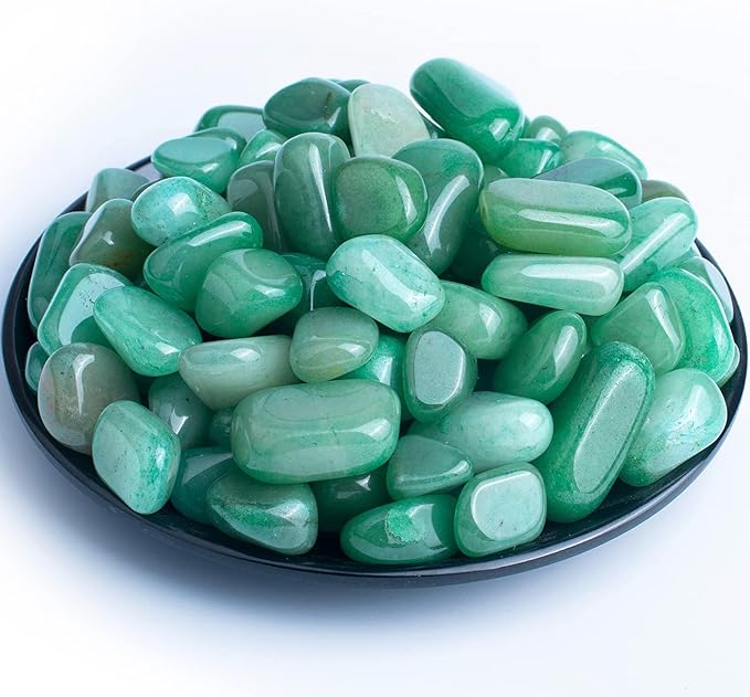 Polished Aventurine Crystals - 72 Pcs, 0.5" 10 oz Handpicked Natural Tumbled Gemstones Rocks, Pebbles for Reiki, Chakra, Healing Home Decor