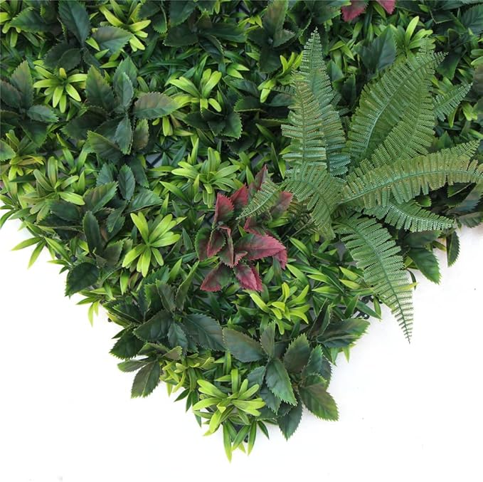 ULAND 40"x40" Artificial Greenery Hedegs Wall, Vertical & Wall Planters Faux Ivy Leaves Backdrop, Verticial Garden Privacy Fence Screen,