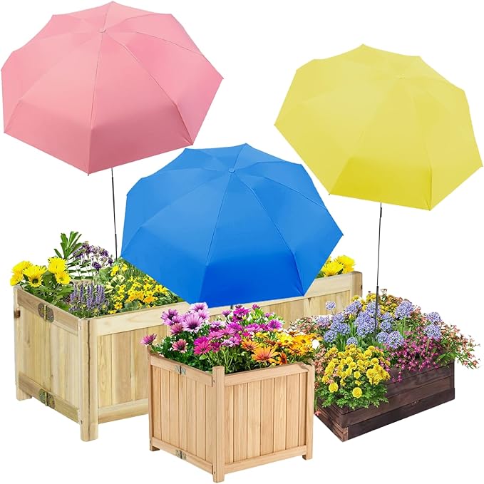 Plant Umbrellas for Outdoor Plants, Garden Umbrella Shade for Potted Plants and Garden Beds, Defend Plants From Blazing Sun and Rain with Adjustable Angle