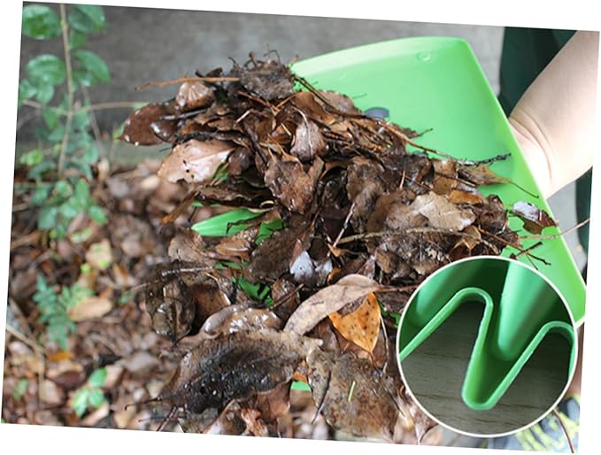 2Pcs Leaves Cleaning Rake Spade Durable Green Garden Tools for Efficient Leaf Removal and Cleanup Easy to Use Cleaning Accessories for Lawn Care