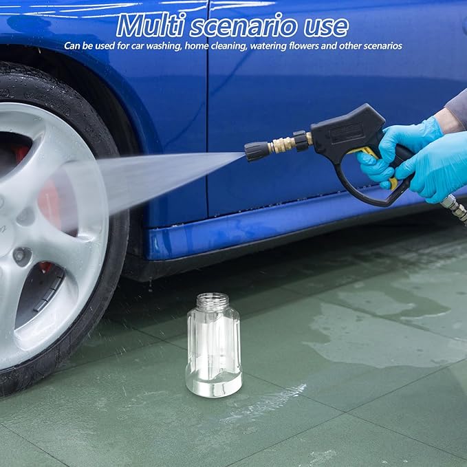 Car Wash Foam Bottle 1l Pa Foam Sprayer with Large Nozzle for Garden Hose Cleaning Accessories and Pet Bathing