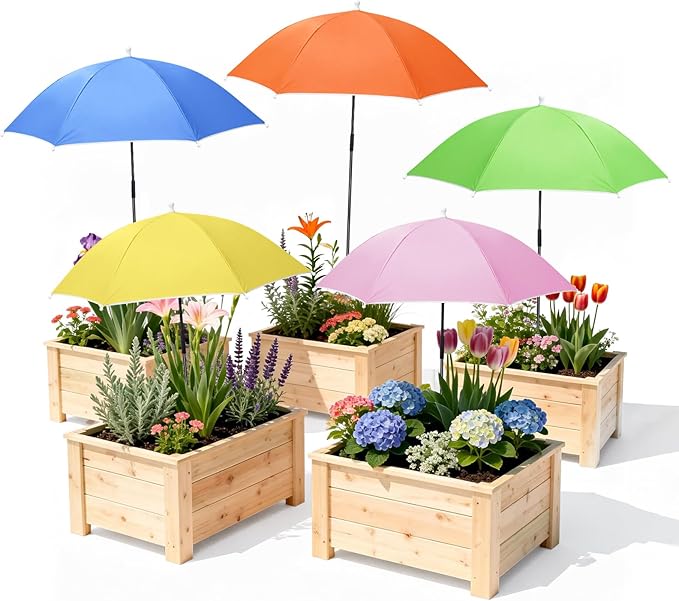 Plant Umbrellas for Outdoor Plants, Garden Umbrella Shade for Potted Plants and Garden Beds, Provide Shade to ‌Defend Plants From Blazing Sun