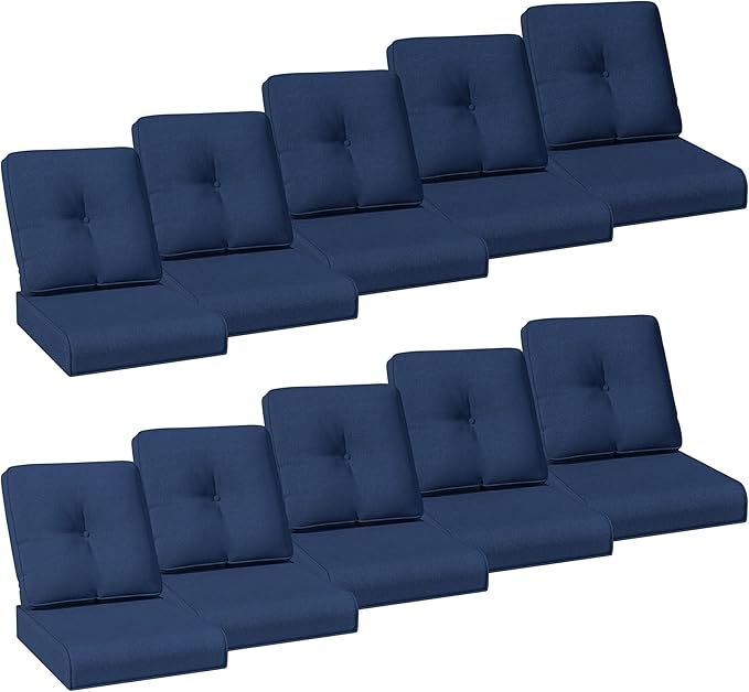 Joyside Outdoor Chair Cushions Set, 22x25/22x24 Inch Patio Furniture Deep Seat Cushions, Water Resistant & Thick Cushion, Outdoor Replacement Cushions for Seat and Sofa