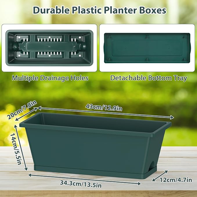 Sunexinlo 3-Tier Vertical Garden Planter with 6 Boxes, 31" Tall Raised Garden Bed with Adjustable Feet for Herbs, Flowers, Vegetables, Ideal for Indoor, Outdoor, Patio, Balcony, Deck Use, Green